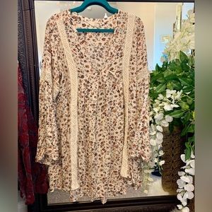 Floral Print Linen Midi Dress (Altar’d State)